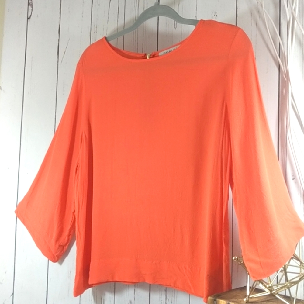 Anthropologie Sam and Lavi Orange Crop Blouse
